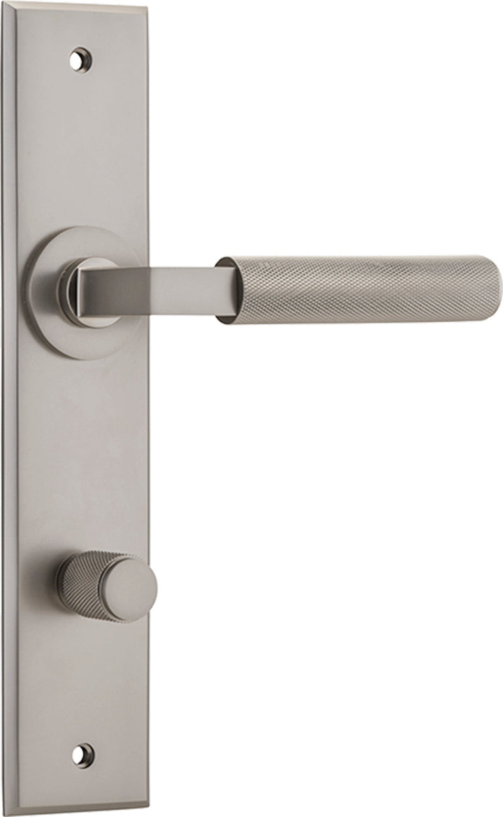 Brunswick Lever - Chamfered Backplate Satin Nickel