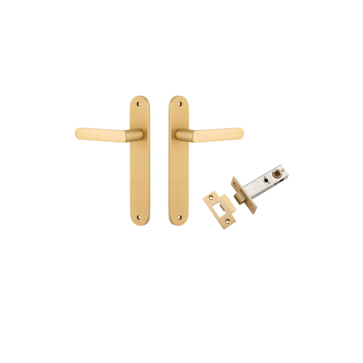 Osaka Lever - Oval Backplate Passage Kit Brushed Brass
