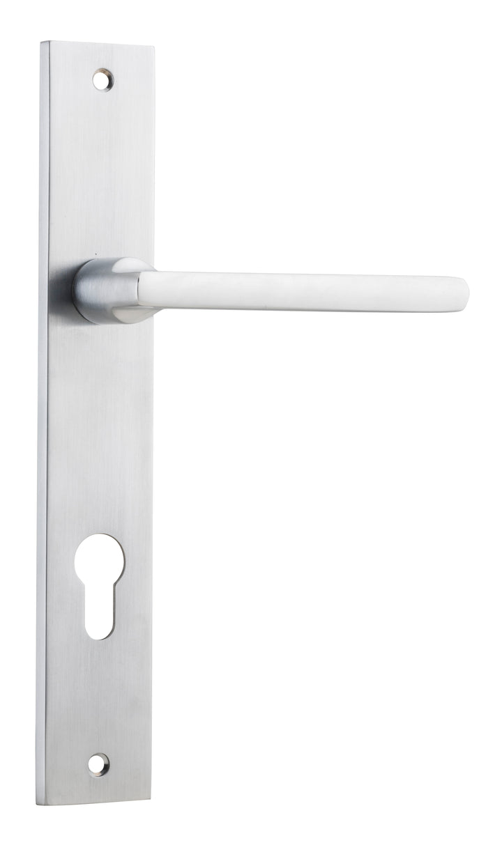 Baltimore Lever - Rectangular Backplate Brushed Chrome