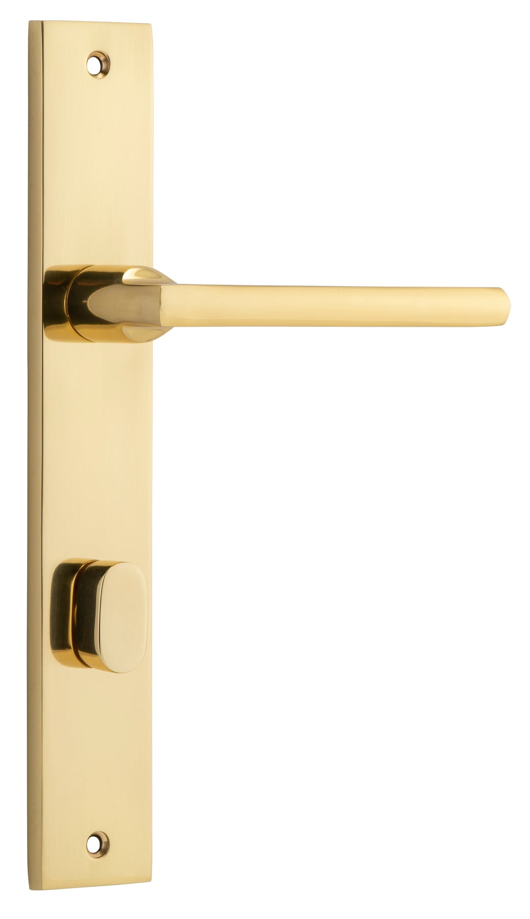Baltimore Lever - Rectangular Backplate Polished Brass