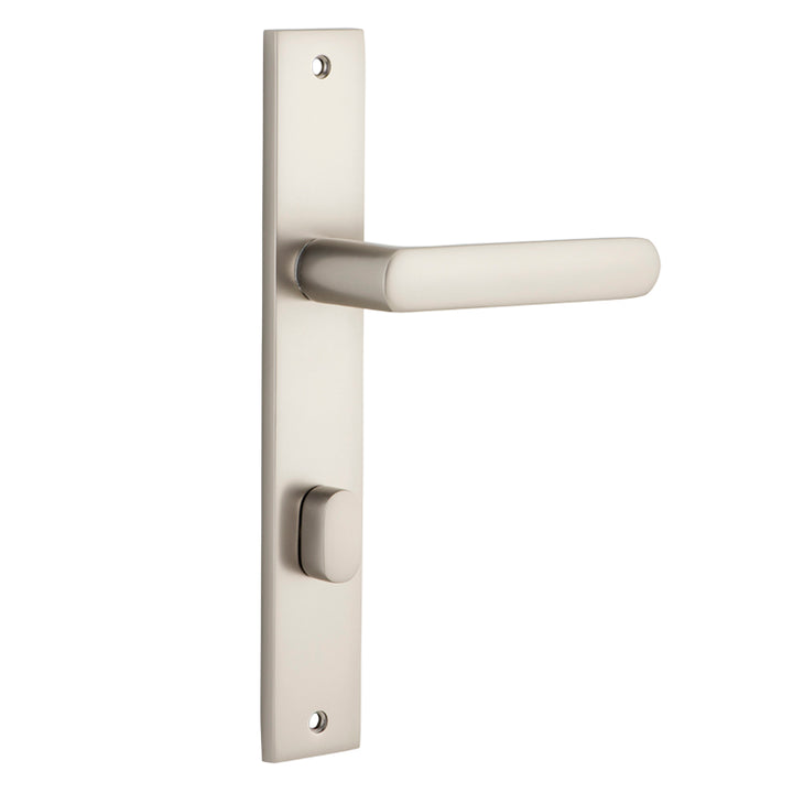 Osaka Lever - Rectangular Backplate Satin Nickel