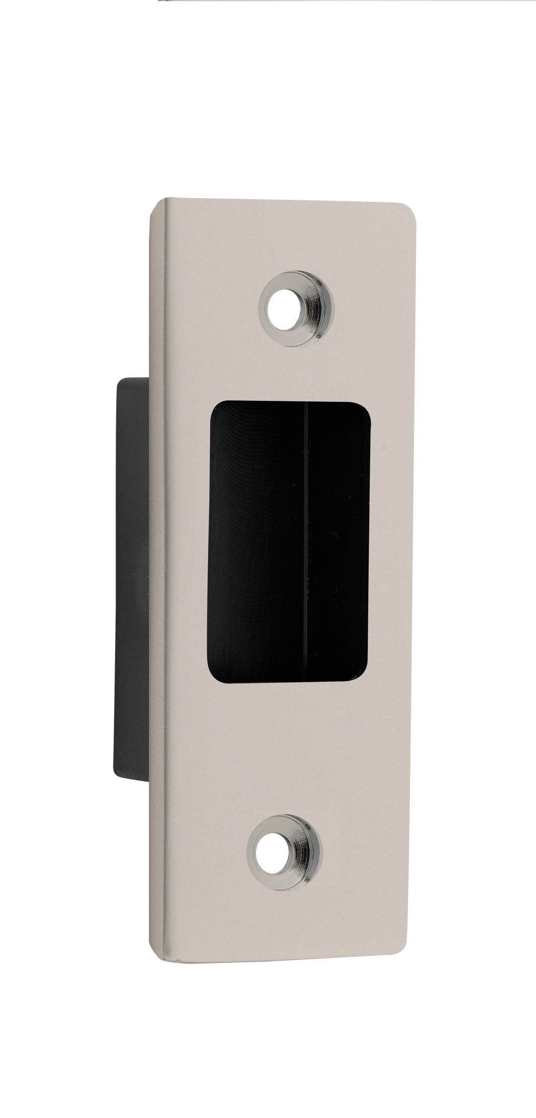 Sliding Door Edge Pull Rectangular Satin Nickel