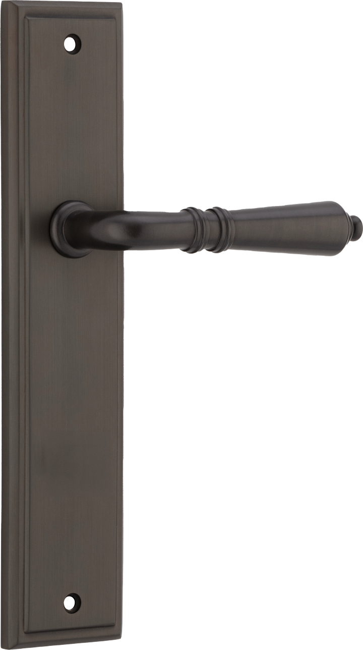 Sarlat Lever - Stepped Backplate Signature Brass