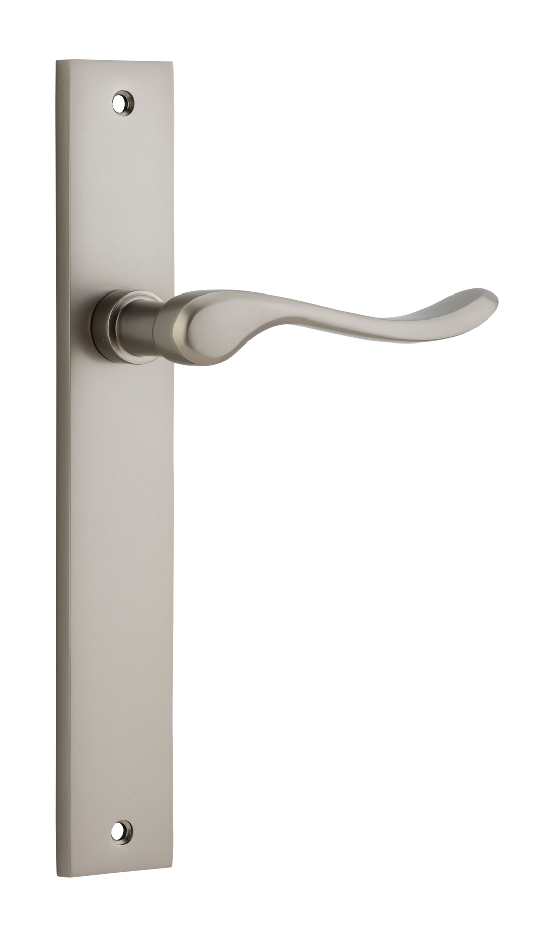Stirling Lever - Rectangular Backplate Satin Nickel