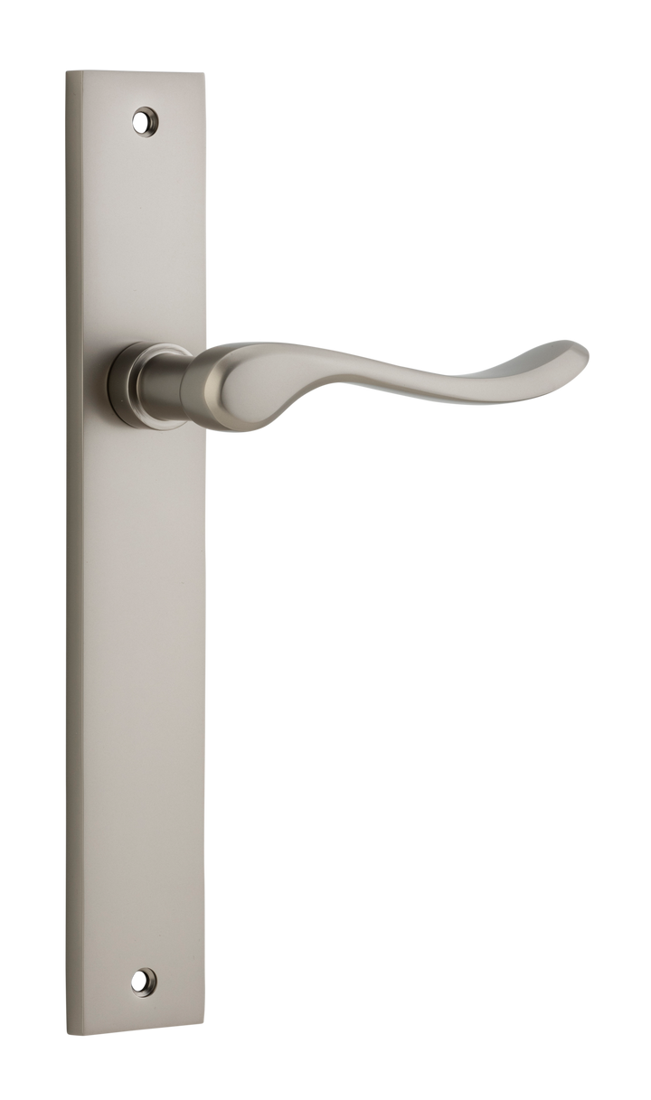 Stirling Lever - Rectangular Backplate Satin Nickel