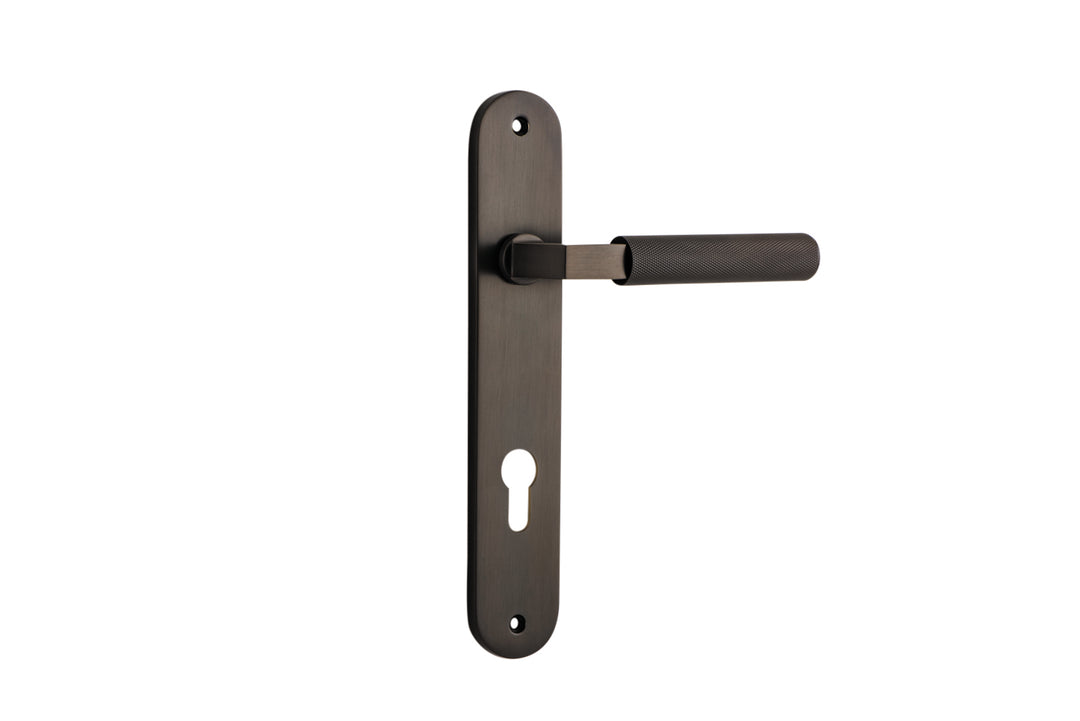 Brunswick Lever - Oval Backplate Signature Brass