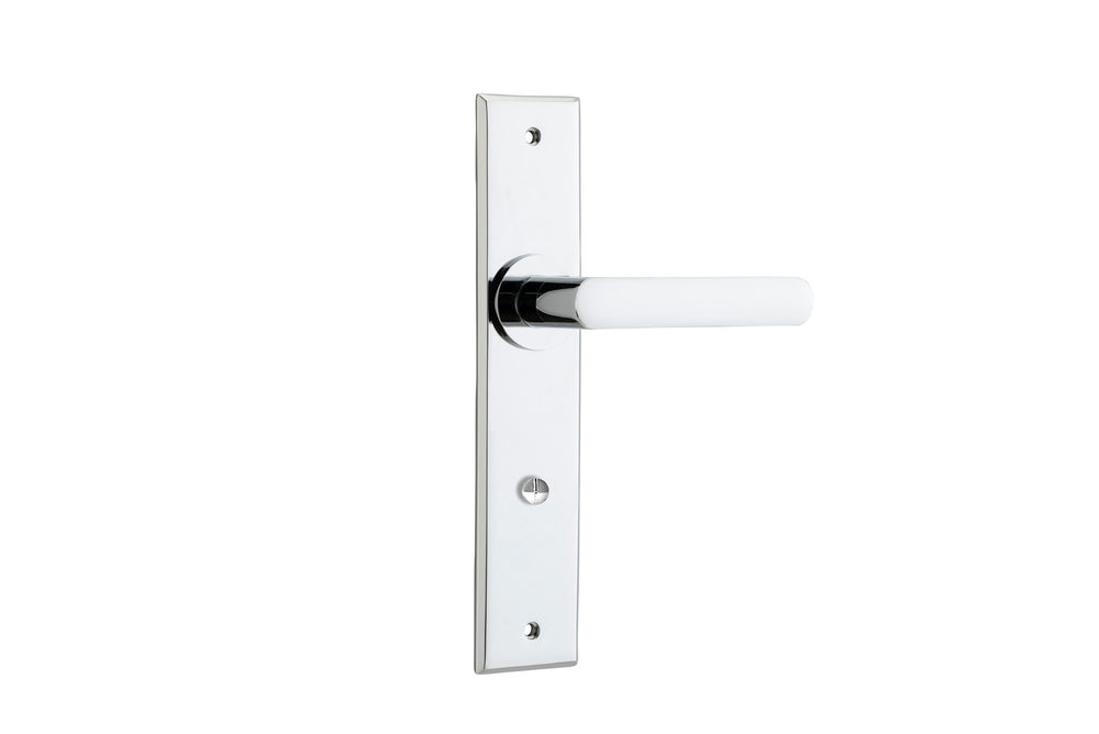 Osaka Lever - Chamfered Backplate Polished Chrome