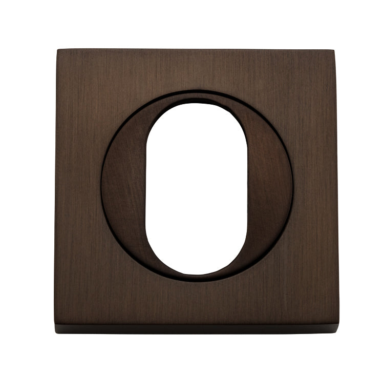 Oval Escutcheon -  Square Signature Brass