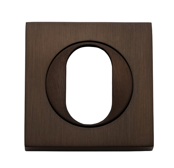 Oval Escutcheon -  Square Signature Brass
