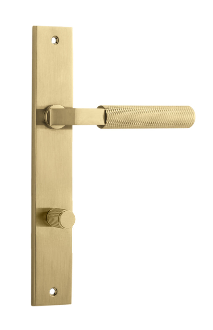 Brunswick Lever - Rectangular Backplate Brushed Gold PVD