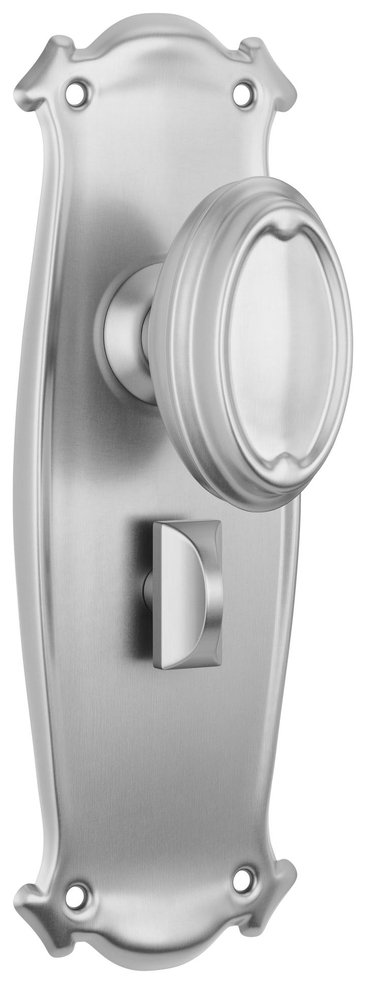 Door Knob Bungalow Privacy Pair Satin Chrome H197xW68xP60mm