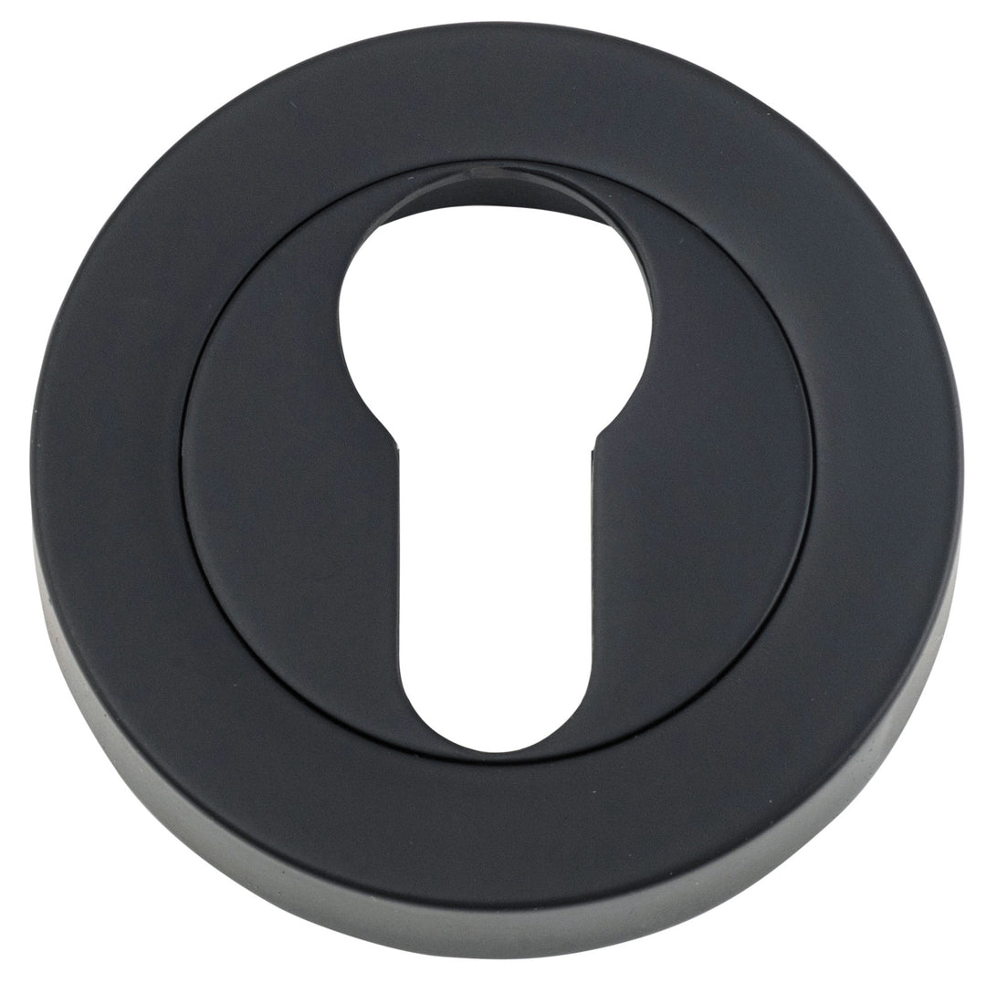 Euro Escutcheons -  Round Matt Black