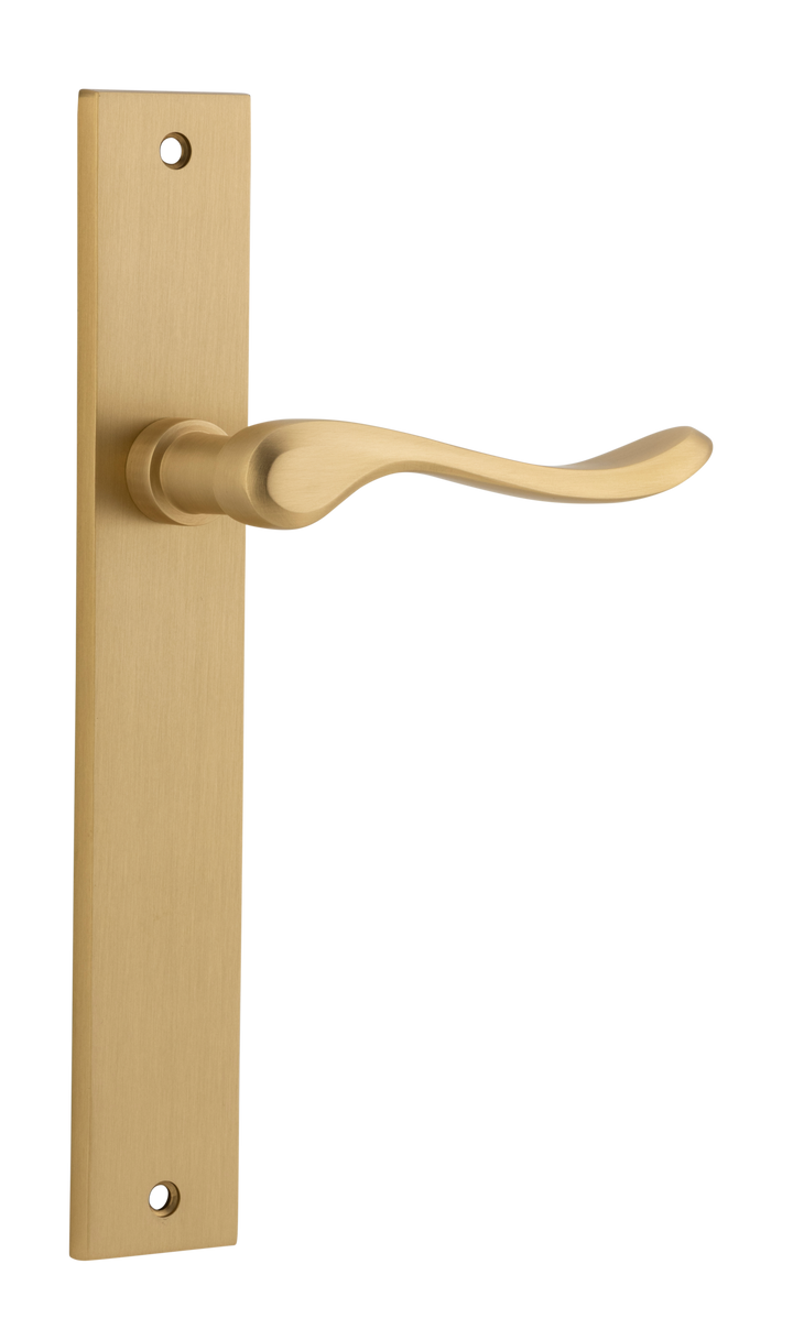 Stirling Lever - Rectangular Backplate Brushed Brass