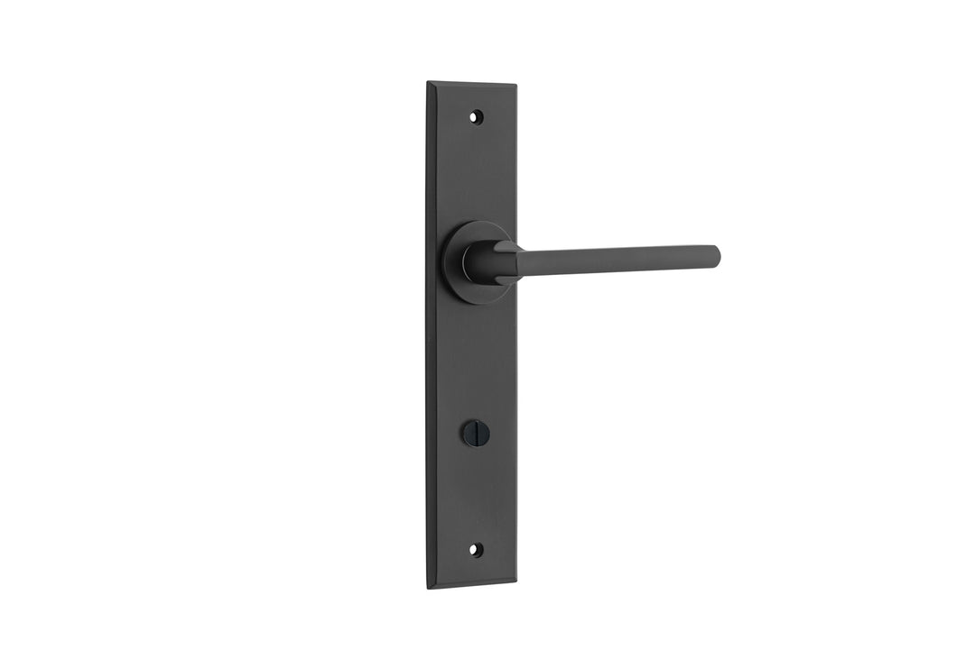 Baltimore Lever - Chamfered Backplate Matt Black