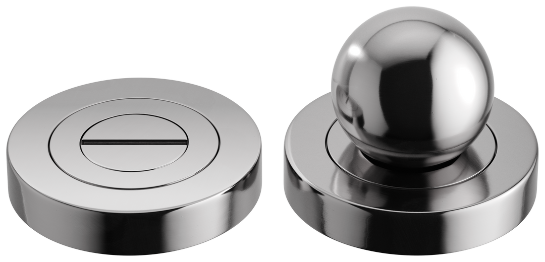 Puerto Privacy Turn - Round Polished Chrome