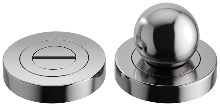 Puerto Privacy Turn - Round Polished Chrome