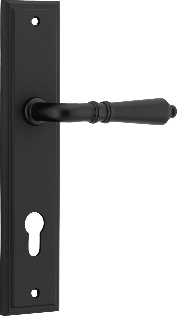 Sarlat Lever - Stepped Backplate Matt Black