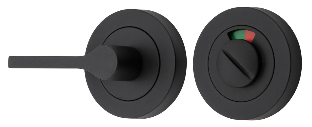 Accessibility Privacy Turn with Indicator - Round Matt Black