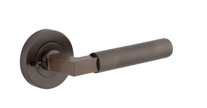Brunswick Lever - Round Rose Privacy Kit (Inbuilt Privacy) Signature Brass