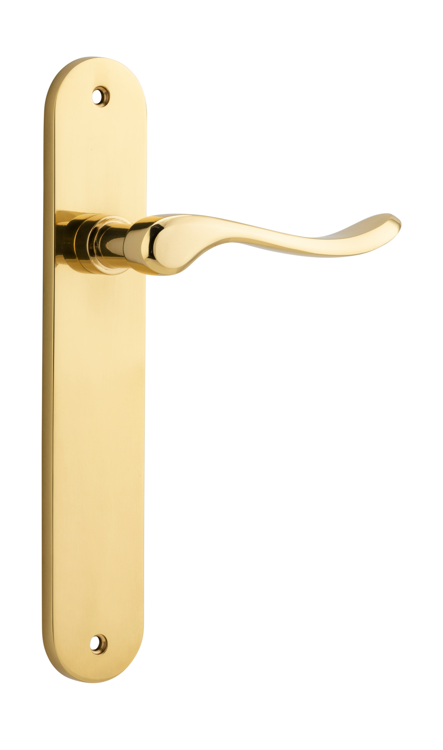 Stirling Lever - Oval Backplate Polished Brass