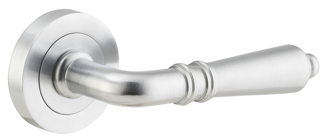 Sarlat Lever - Round Rose Brushed Chrome