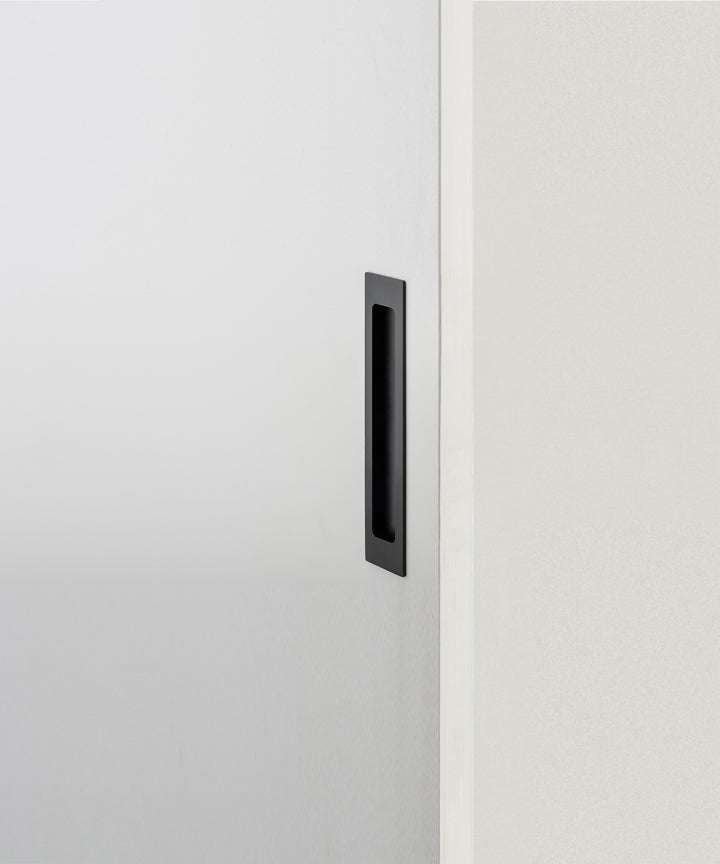 Rectangular Flush Pull Matt Black