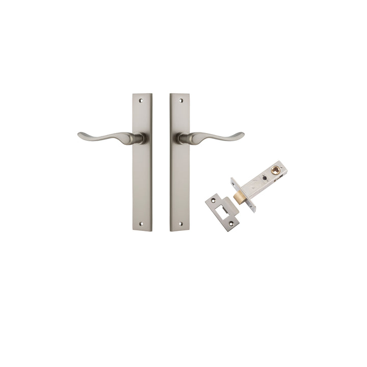 Stirling Lever - Rectangular Backplate Passage Kit Satin Nickel