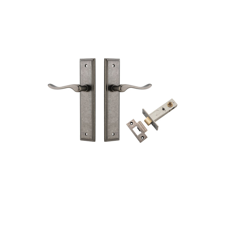 Stirling Lever - Stepped Backplate Passage Kit Distressed Nickel