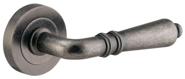Sarlat Lever - Round Rose Distressed Nickel