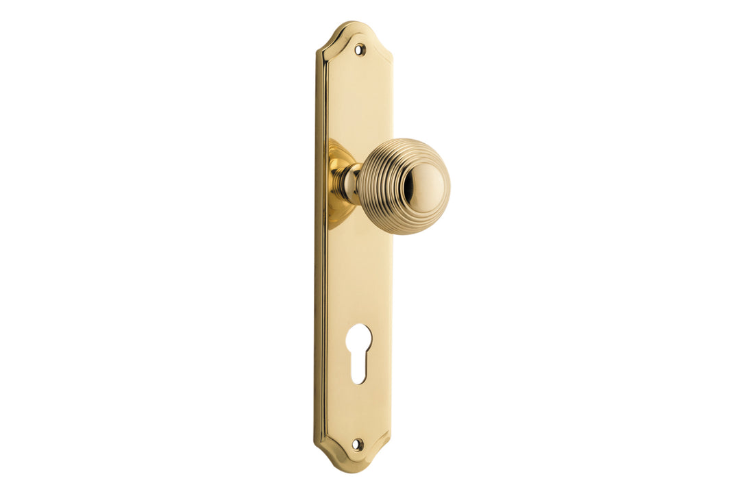Guildford Knob - Shouldered Backplate Polished Brass