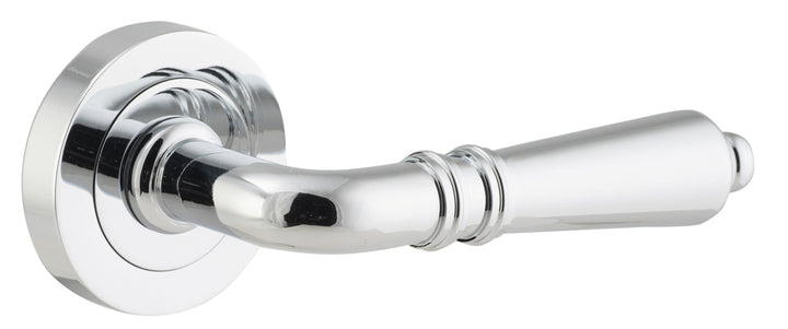 Sarlat Lever - Round Rose Polished Chrome