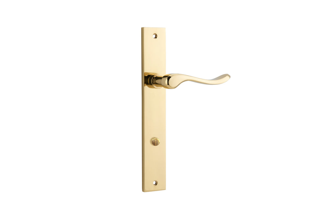 Stirling Lever - Rectangular Backplate Polished Brass