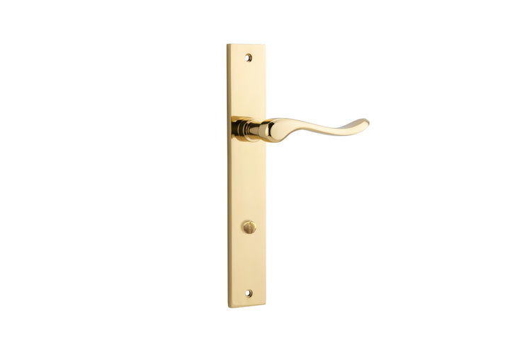 Stirling Lever - Rectangular Backplate Polished Brass