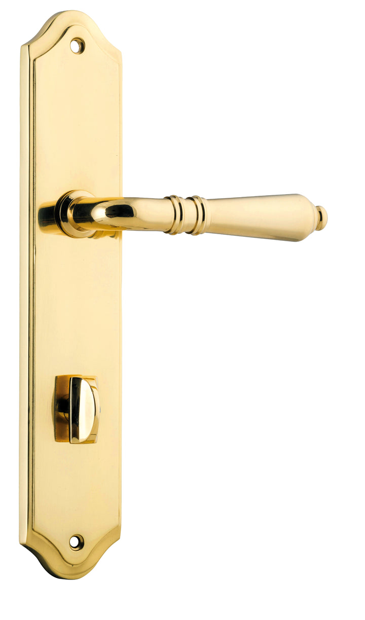 Sarlat Lever - Shouldered Backplate Polished Brass