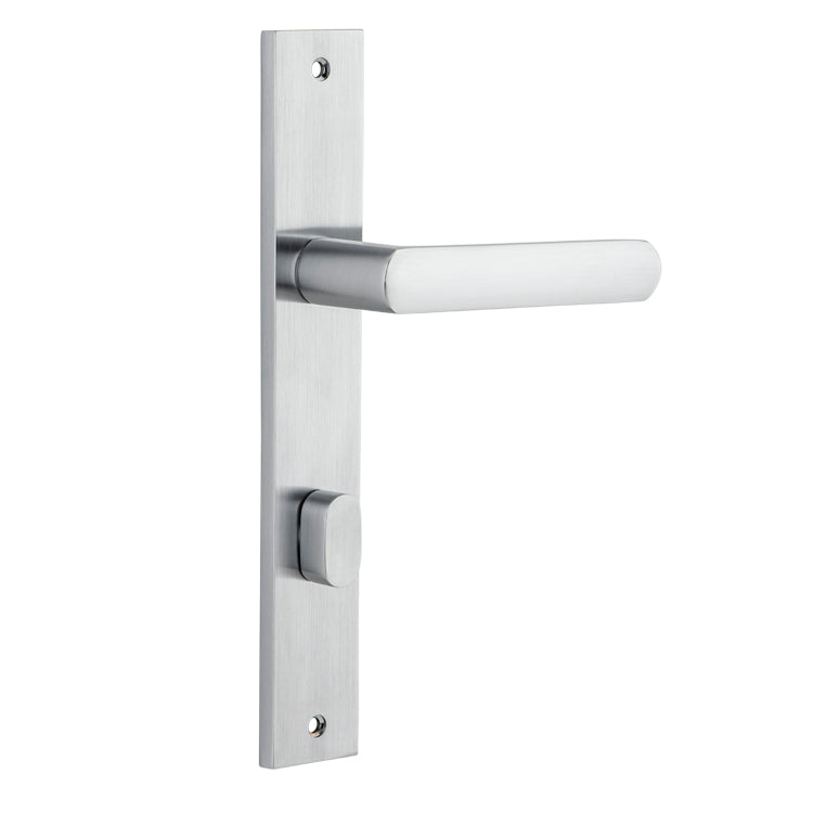Osaka Lever - Rectangular Backplate Brushed Chrome