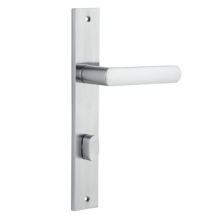 Osaka Lever - Rectangular Backplate Brushed Chrome