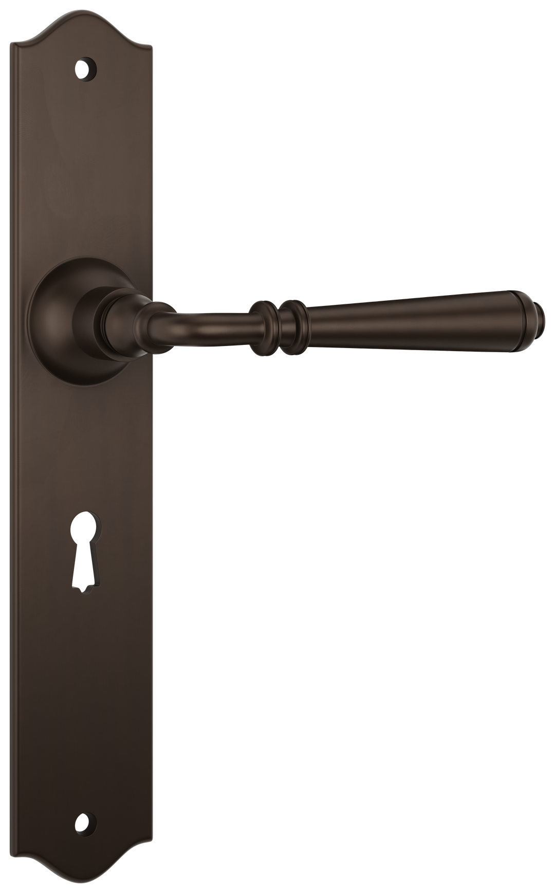 Door Lever Reims Lock Pair Antique Brass H240xW43xP70mm