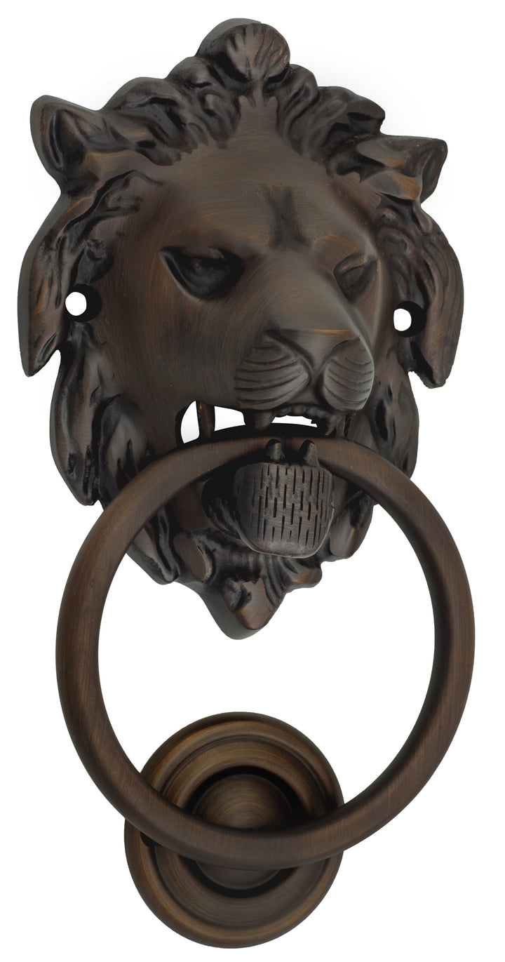 Door Knocker Lion Antique Brass D93xP55mm BP103x135mm