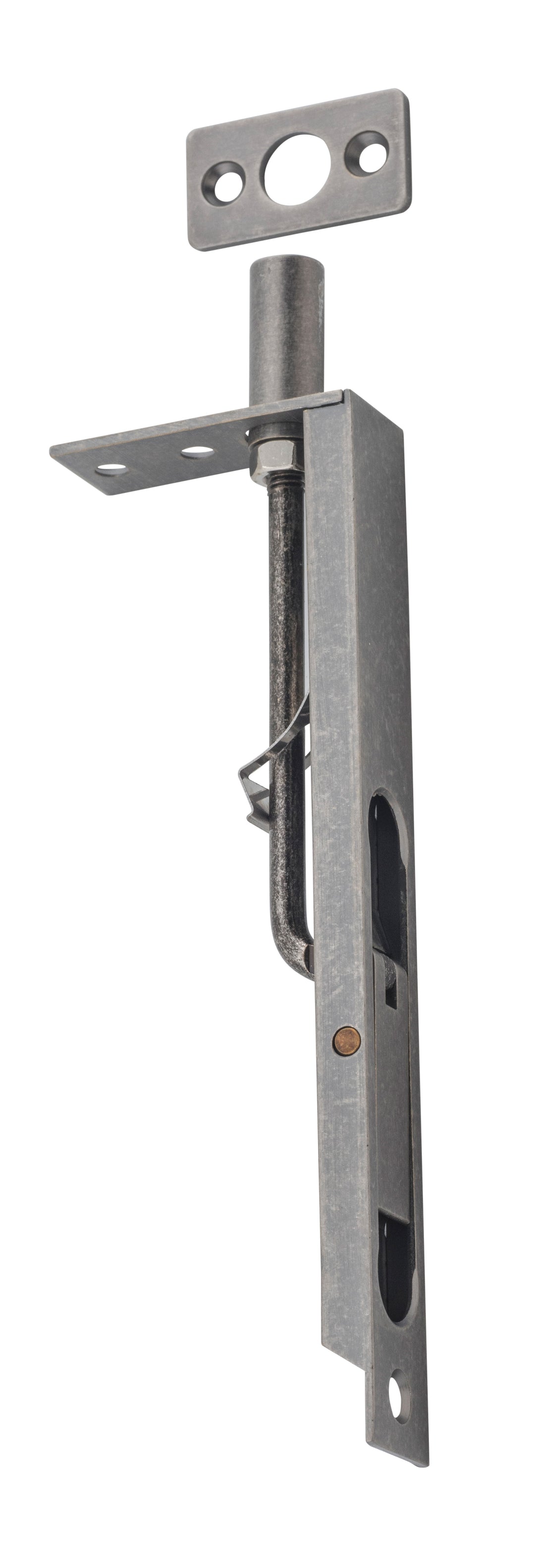 Flush Bolt Rumbled Nickel H150xW19mm