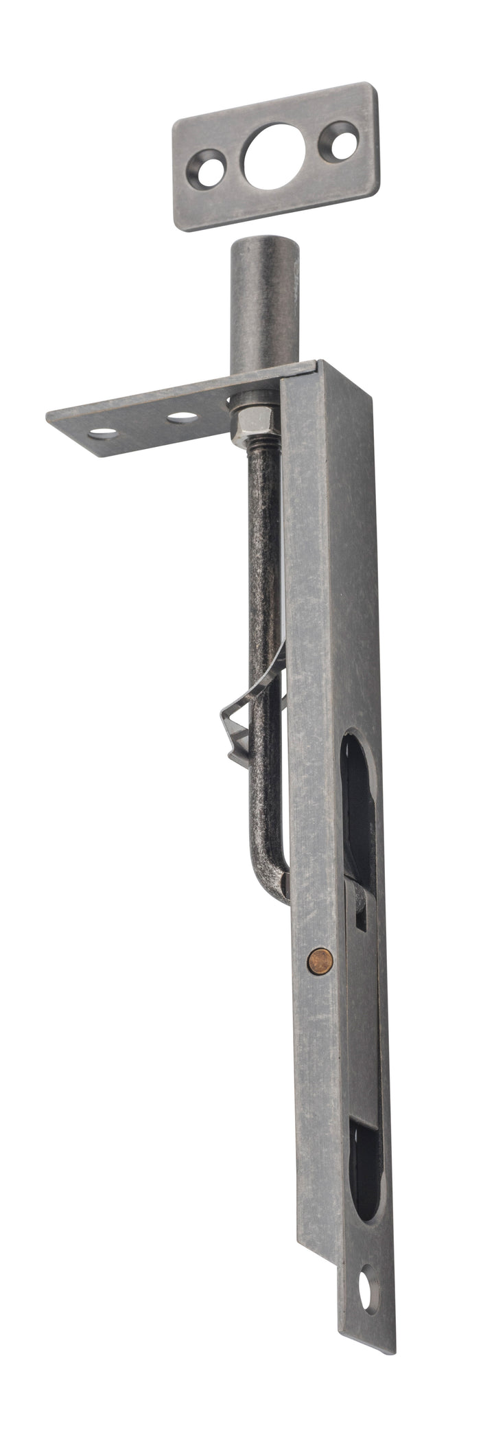 Flush Bolt Rumbled Nickel H150xW19mm
