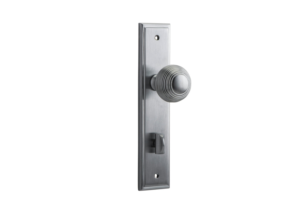 Guildford Knob - Stepped Backplate Brushed Chrome