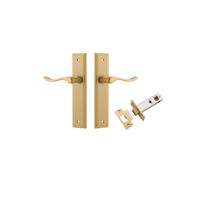 Stirling Lever - Stepped Backplate Passage Kit Brushed Brass