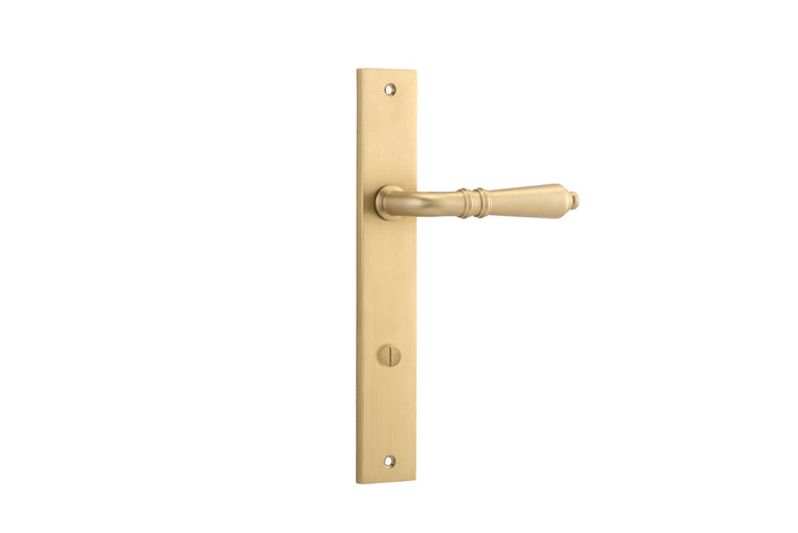 Sarlat Lever - Rectangular Backplate Brushed Brass