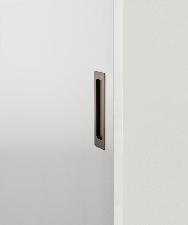 Rectangular Flush Pull Signature Brass