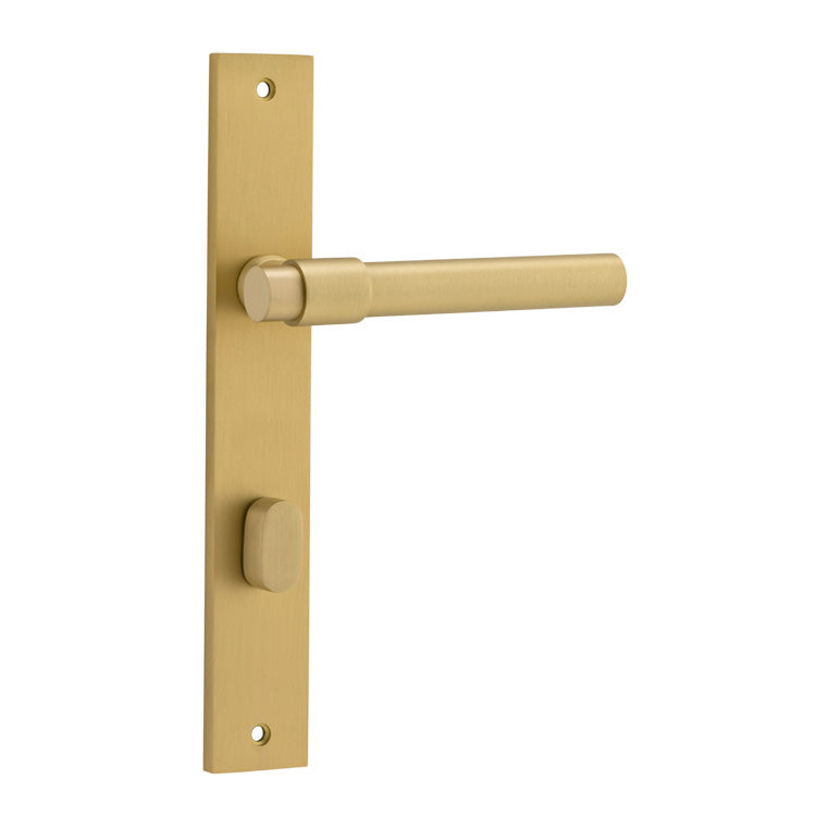 Helsinki Lever - Rectangular Backplate Brushed Gold PVD