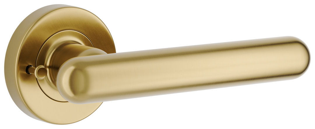 Puerto Lever - Round Rose (Inbuilt Privacy) Brushed Gold PVD