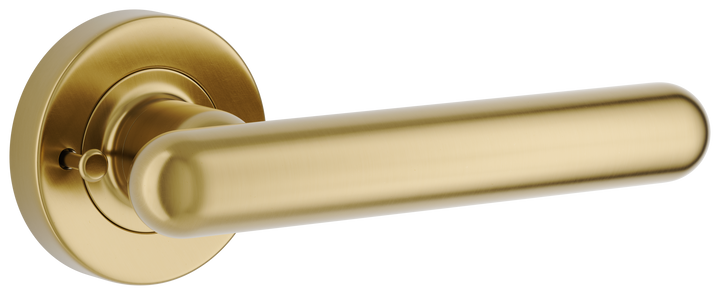 Puerto Lever - Round Rose (Inbuilt Privacy) Brushed Gold PVD