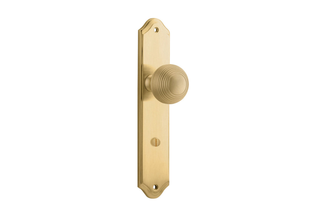 Guildford Knob - Shouldered Backplate Brushed Brass