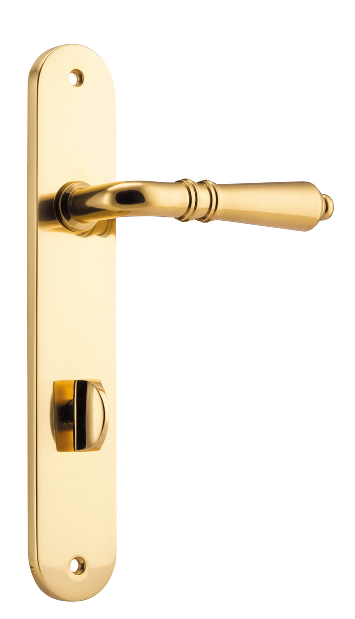 Sarlat Lever - Oval Backplate Polished Brass