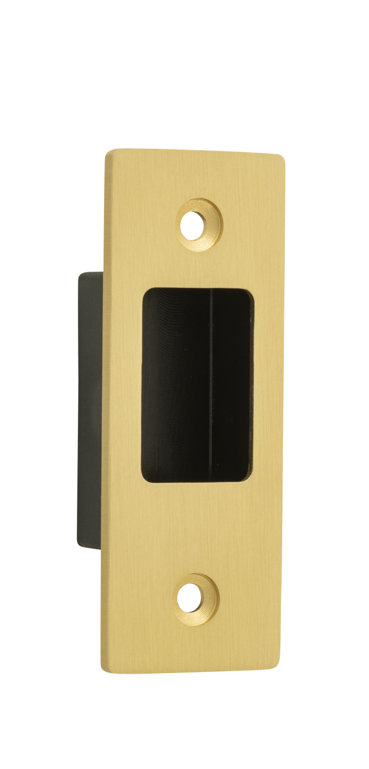 Sliding Door Edge Pull Rectangular Brushed Gold PVD